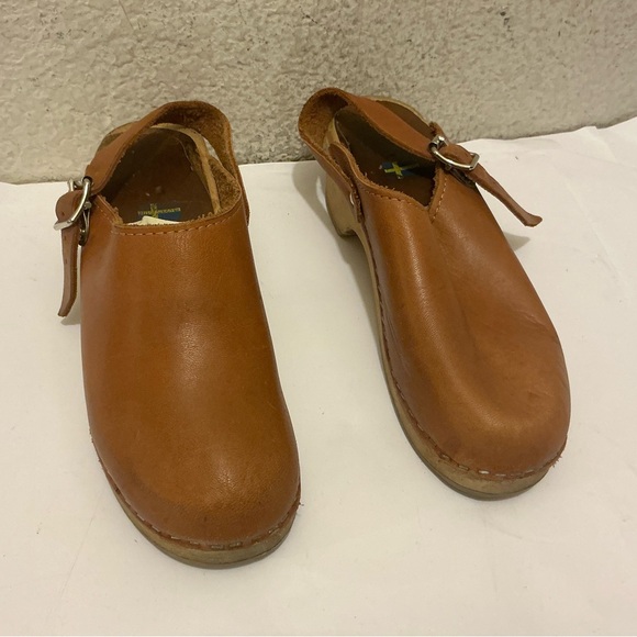 Swedish Leather Clogs Womens Sweden tan  EUR 36 - Picture 2 of 5